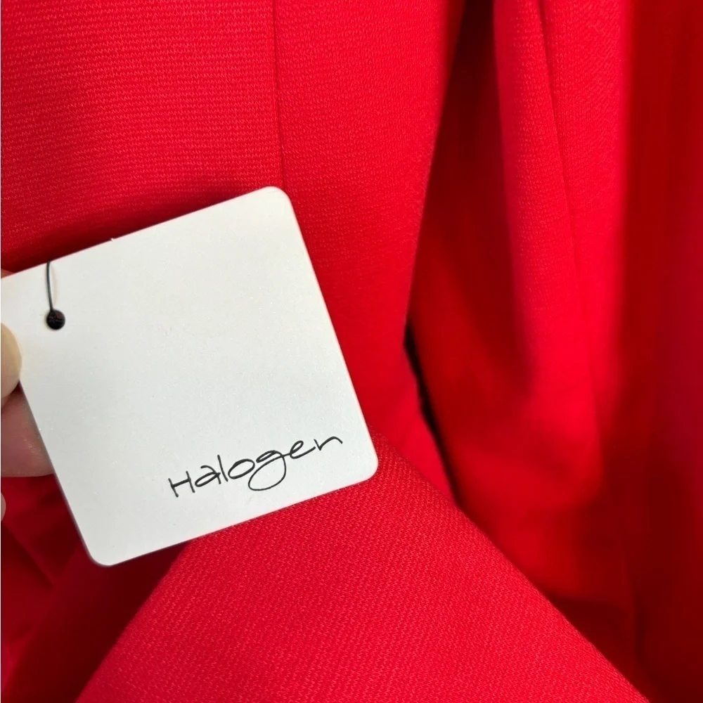 NEW Halogen Fitted Blazer Hidden Buttons Pink Hibiscus Polyester Women's Size 6 - Picture 5 of 16